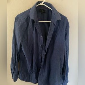 Blue Tatersall Dress Shirt men’s large